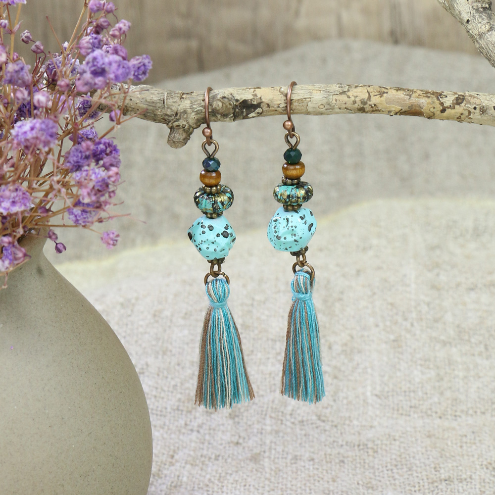 Ethnic Style Geometric Alloy Plating Women's Drop Earrings 1 Pair display picture 1