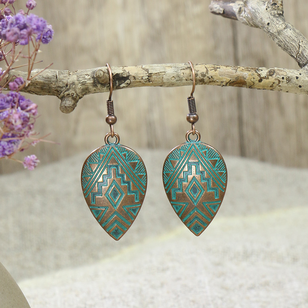 Ethnic Style Geometric Alloy Plating Women's Drop Earrings 1 Pair display picture 6