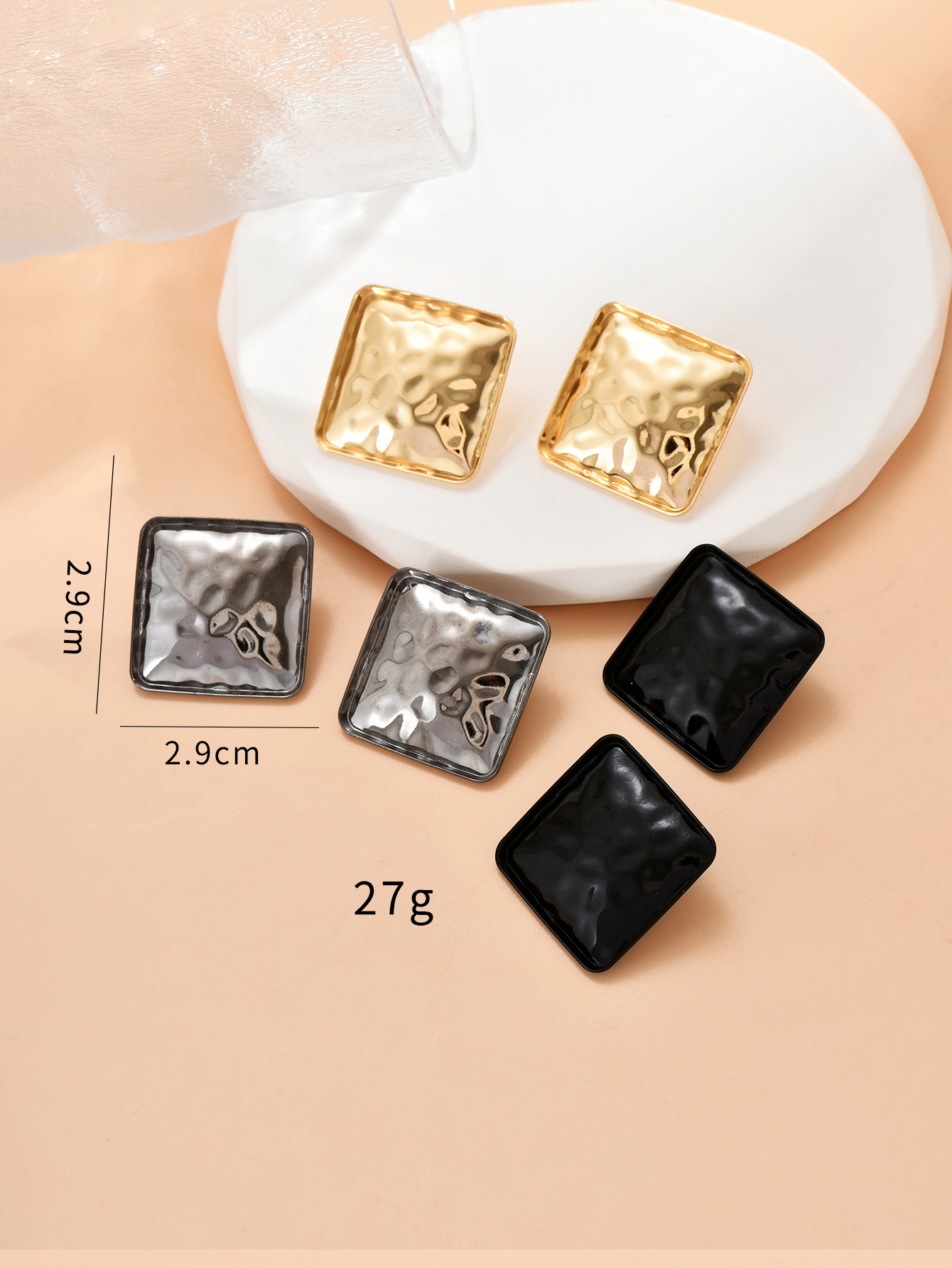 Fashion Square Alloy Women's Drop Earrings 1 Pair display picture 8
