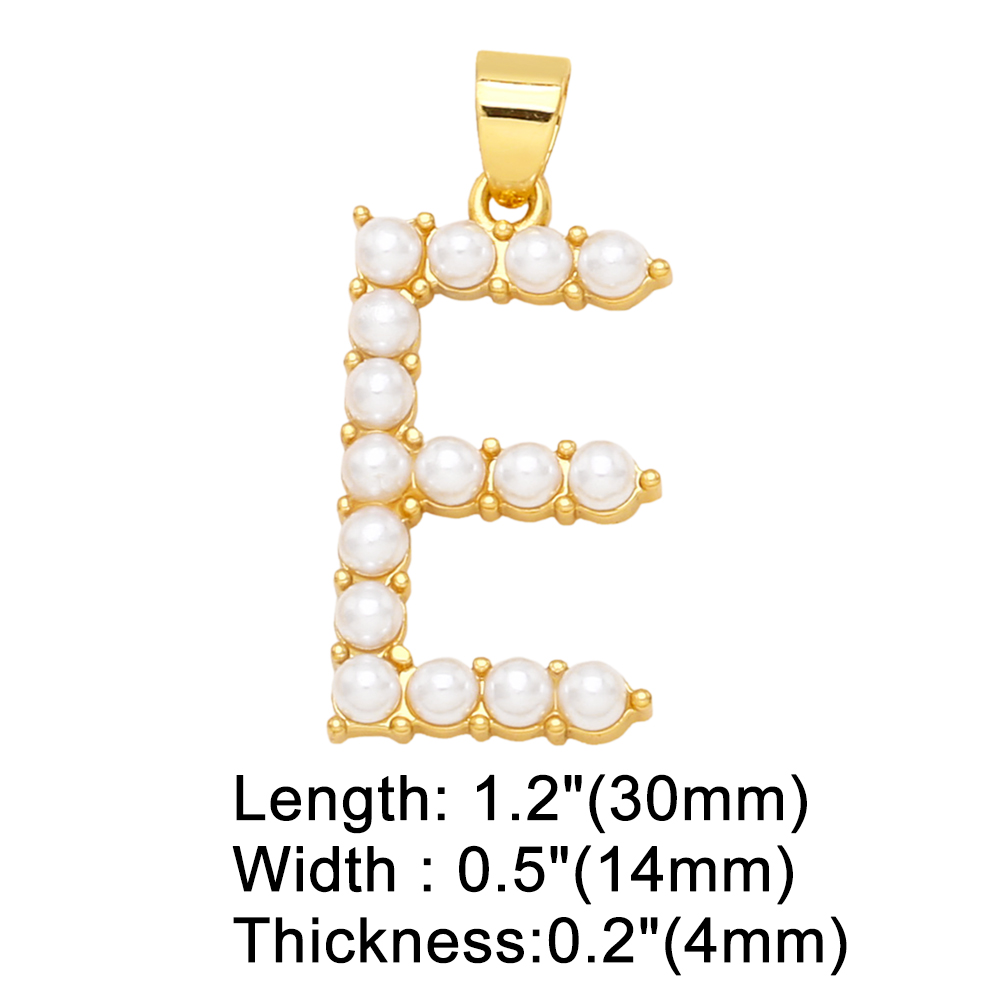 1 Piece Copper Artificial Pearls Letter Simple Style display picture 7