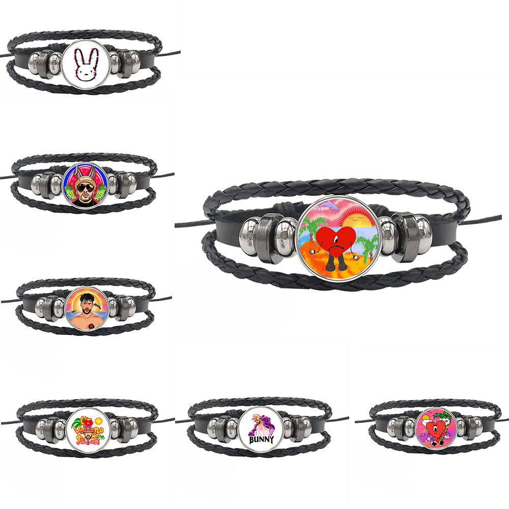 Streetwear Cartoon Pu Leather Drawstring Braid Unisex Bracelets display picture 2