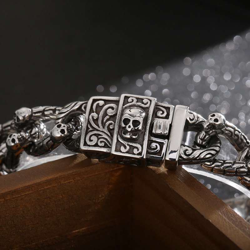 Hip-hop Skull Stainless Steel Bracelets 1 Piece display picture 9
