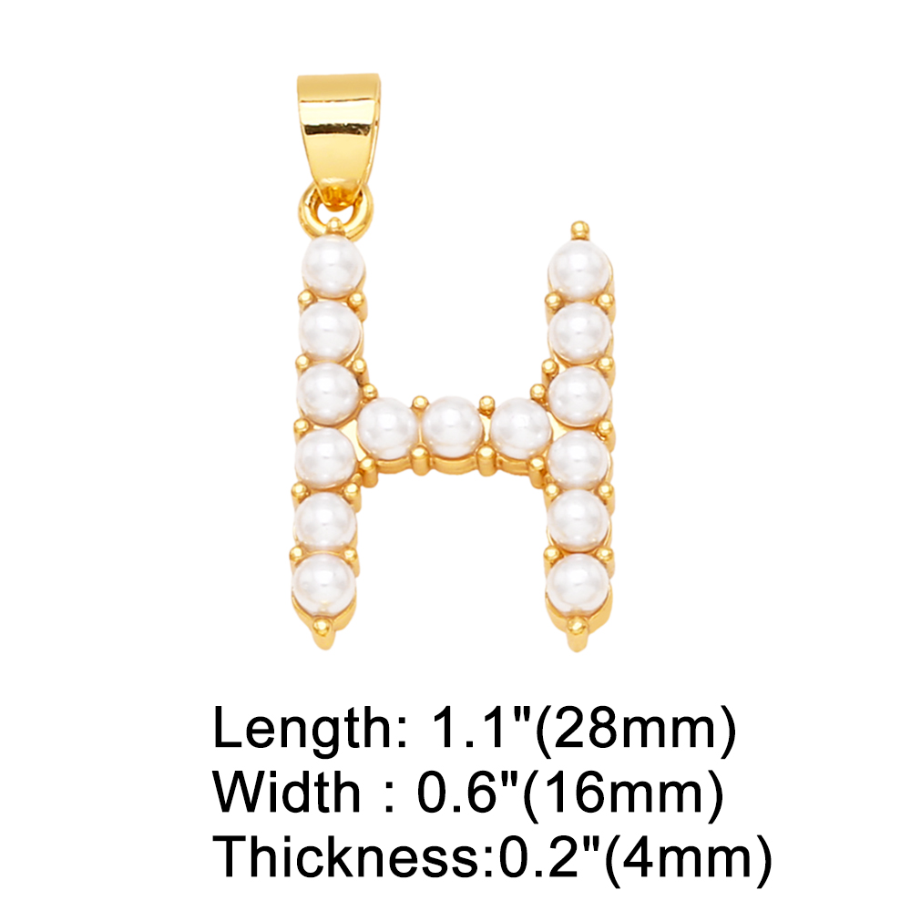 1 Piece Copper Artificial Pearls Letter Simple Style display picture 14