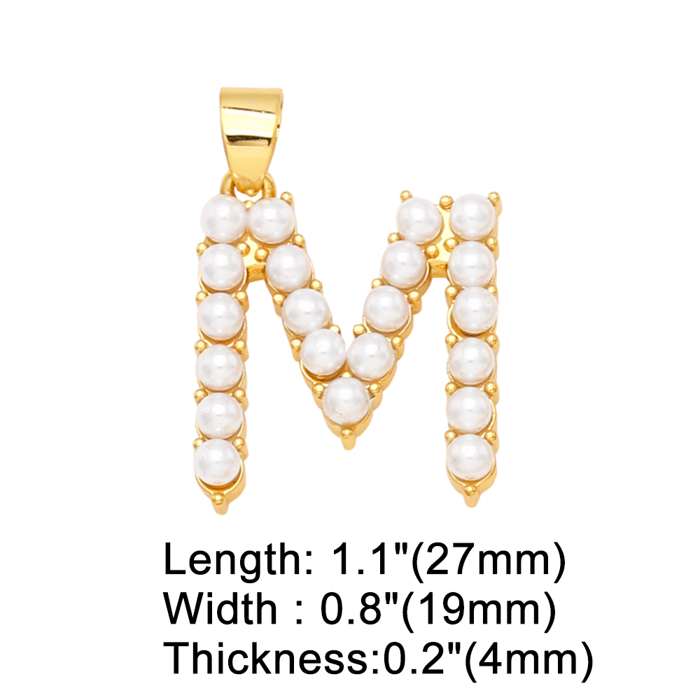 1 Piece Copper Artificial Pearls Letter Simple Style display picture 24
