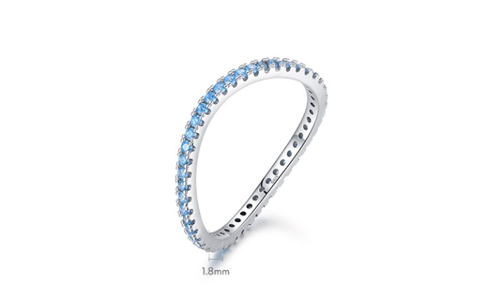 Simple Style Waves Silver Plating Inlay Zircon Rings display picture 3