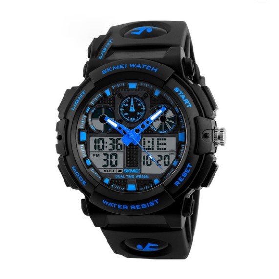 Deportes Bloque De Color Hebilla Plegable Simple Electrónico Relojes Hombre display picture 3