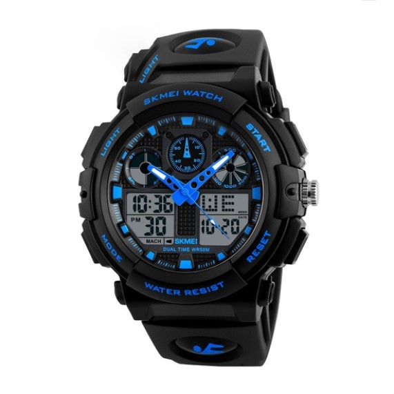 Sports Color Block Single Folding Buckle Electronic Men's Watches display picture 3