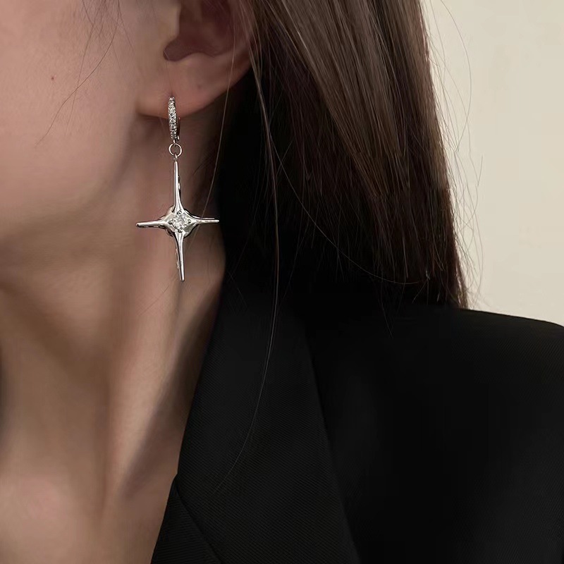 Fashion Cross Alloy Inlay Rhinestones Women's Dangling Earrings 1 Pair display picture 2
