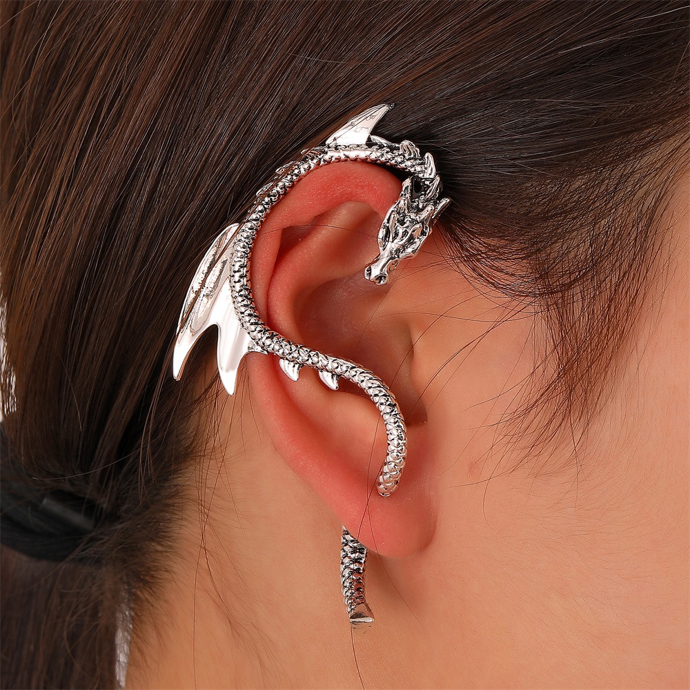 Hip-hop Dragon Alloy Women's Ear Clips 1 Piece display picture 2