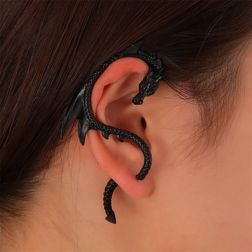 Hip-hop Dragon Alloy Women's Ear Clips 1 Piece display picture 3