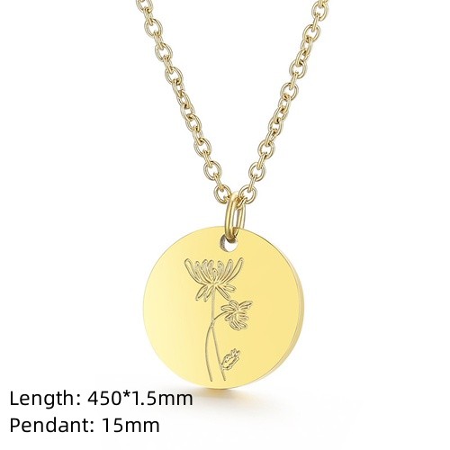 Fashion Flower Stainless Steel Necklace display picture 6
