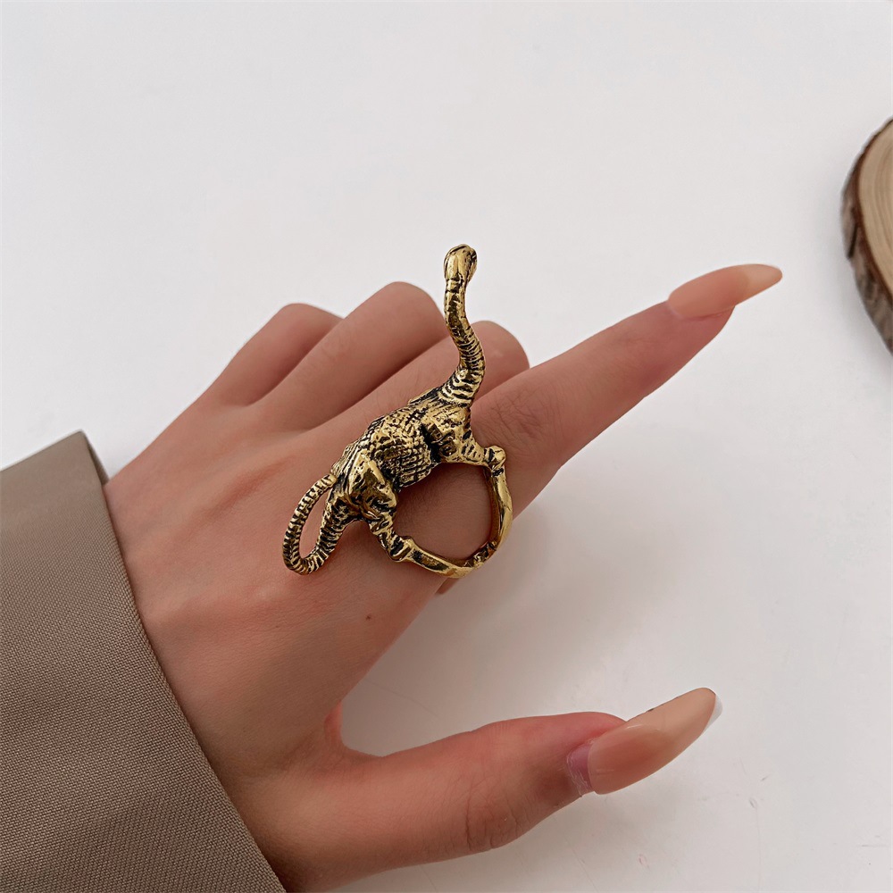 Retro Dinosaur Alloy Women's Rings 1 Piece display picture 3