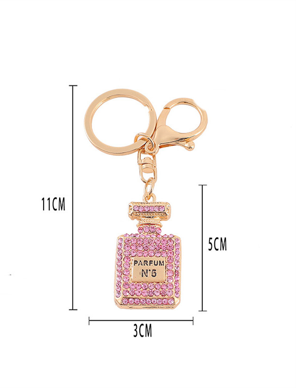 Fashion Letter Square Alloy Inlay Rhinestones Women's Bag Pendant Keychain 1 Piece display picture 5