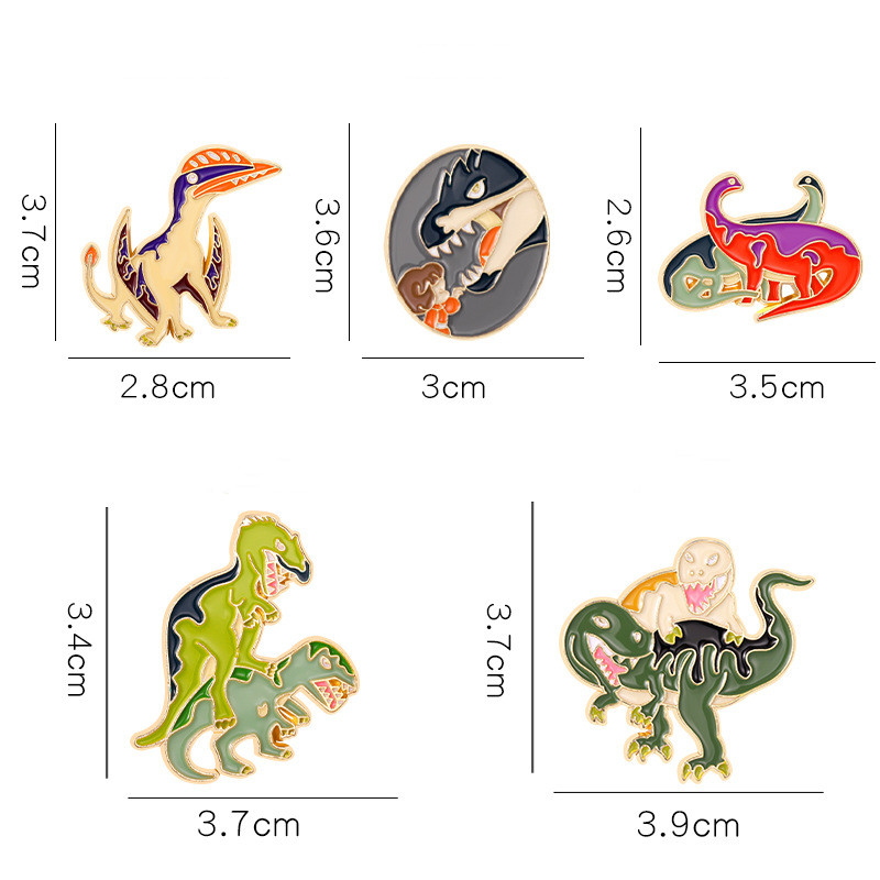 Simple Style Dinosaur Alloy Enamel Unisex Brooches display picture 5