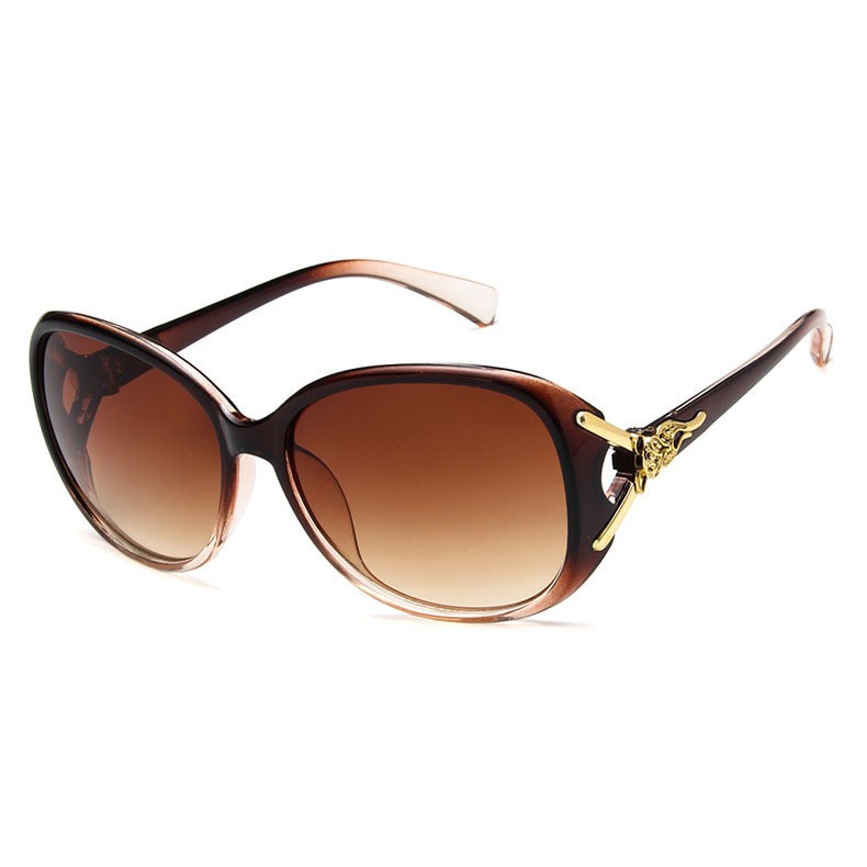 Fashion Solid Color Pc Oval Frame Metal Inlay Full Frame Women's Sunglasses display picture 3