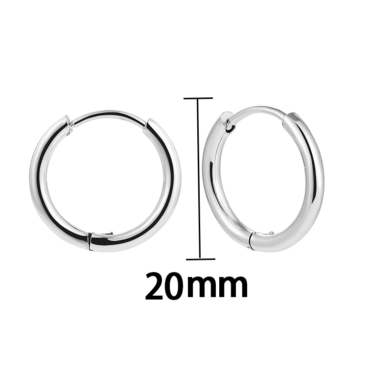 1 Pair Classic Style Solid Color Plating Stainless Steel Gold Plated Silver Plated Hoop Earrings display picture 8