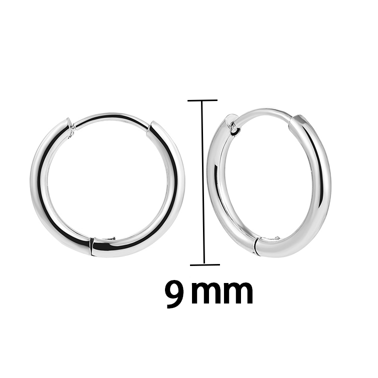 1 Pair Classic Style Solid Color Plating Stainless Steel Gold Plated Silver Plated Hoop Earrings display picture 1