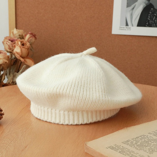 Women's Retro Fashion Sweet Solid Color Eaveless Beret Hat display picture 3
