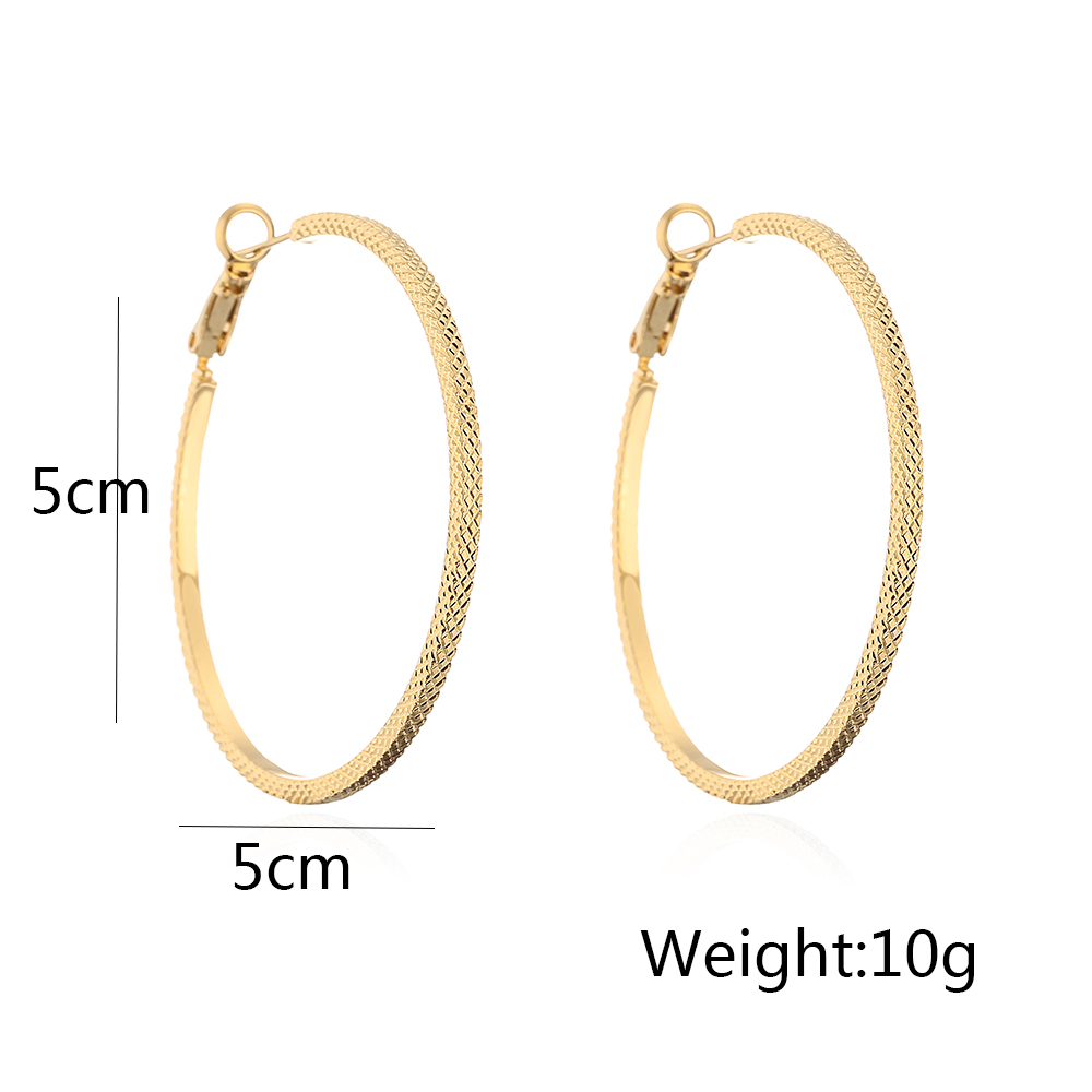 Fashion Geometric Copper Gold Plated Hoop Earrings 1 Pair display picture 6