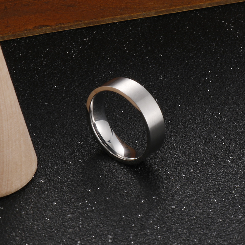 Simple Style Solid Color Stainless Steel Plating Rings 1 Piece display picture 9