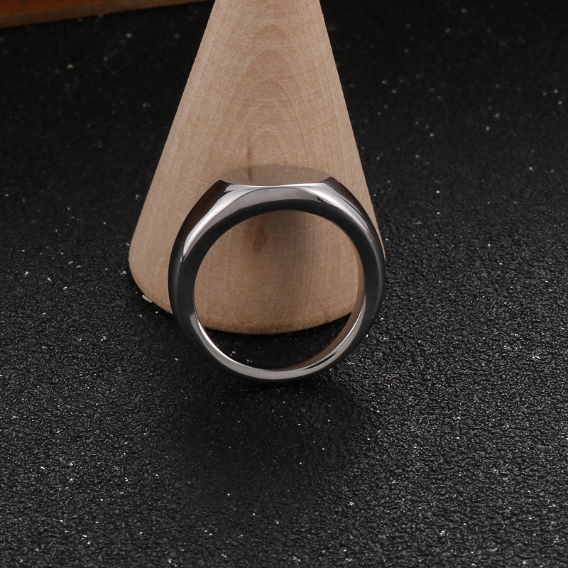 Basic Solid Color Stainless Steel Polishing Rings 1 Piece display picture 13
