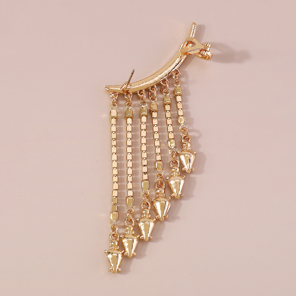 Simple Style Tassel Alloy Inlay Rhinestones Women's Drop Earrings 1 Pair display picture 8