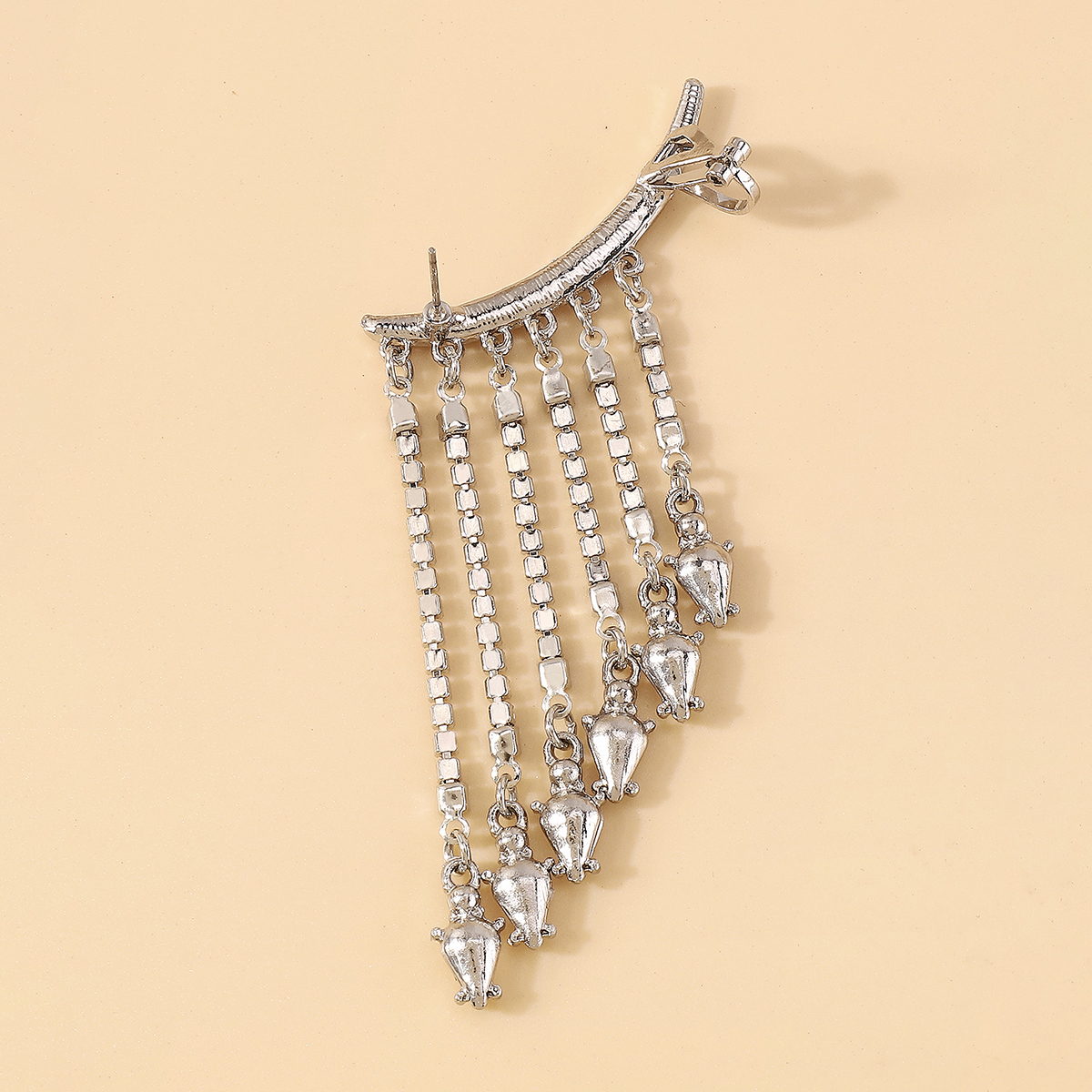 Simple Style Tassel Alloy Inlay Rhinestones Women's Drop Earrings 1 Pair display picture 11