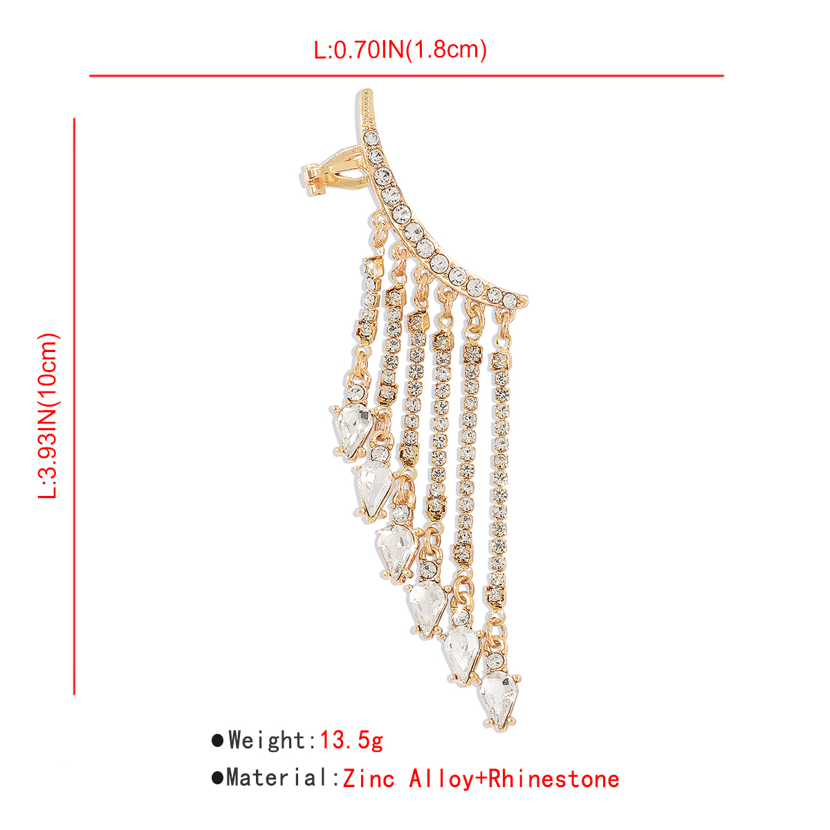 Style Simple Gland Alliage Incruster Strass Femmes Boucles D'oreilles 1 Paire display picture 12