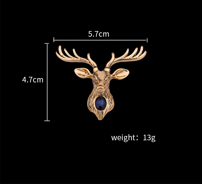 Fashion Elk Alloy Plating Inlay Artificial Gemstones Unisex Brooches display picture 1