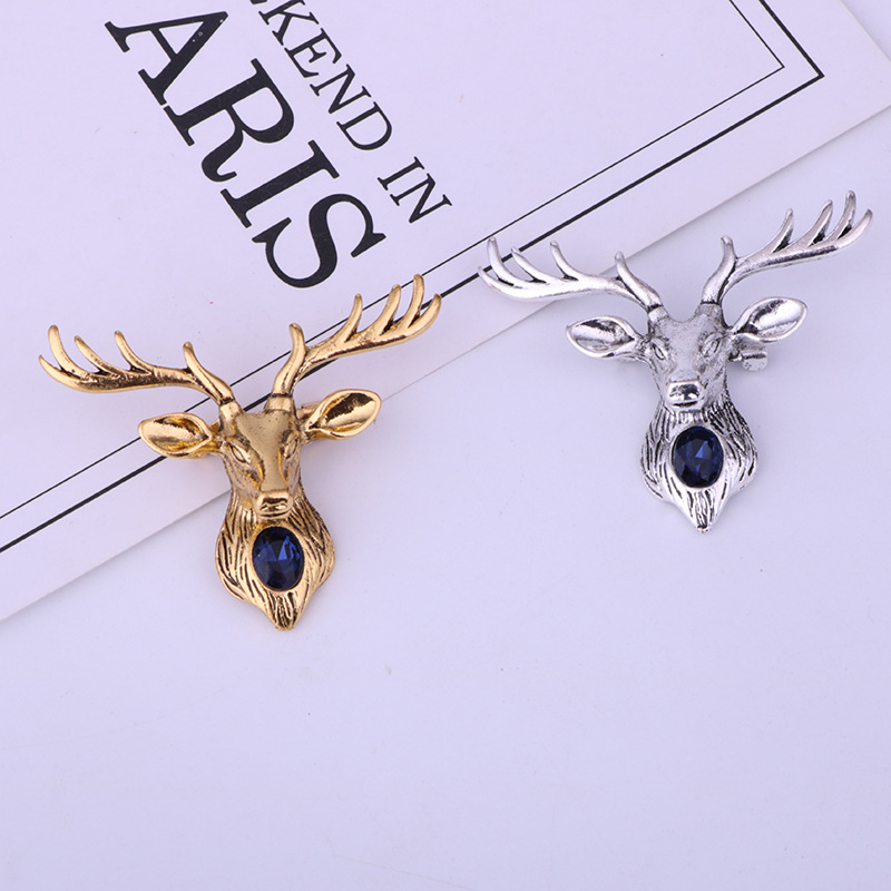 Fashion Elk Alloy Plating Inlay Artificial Gemstones Unisex Brooches display picture 2