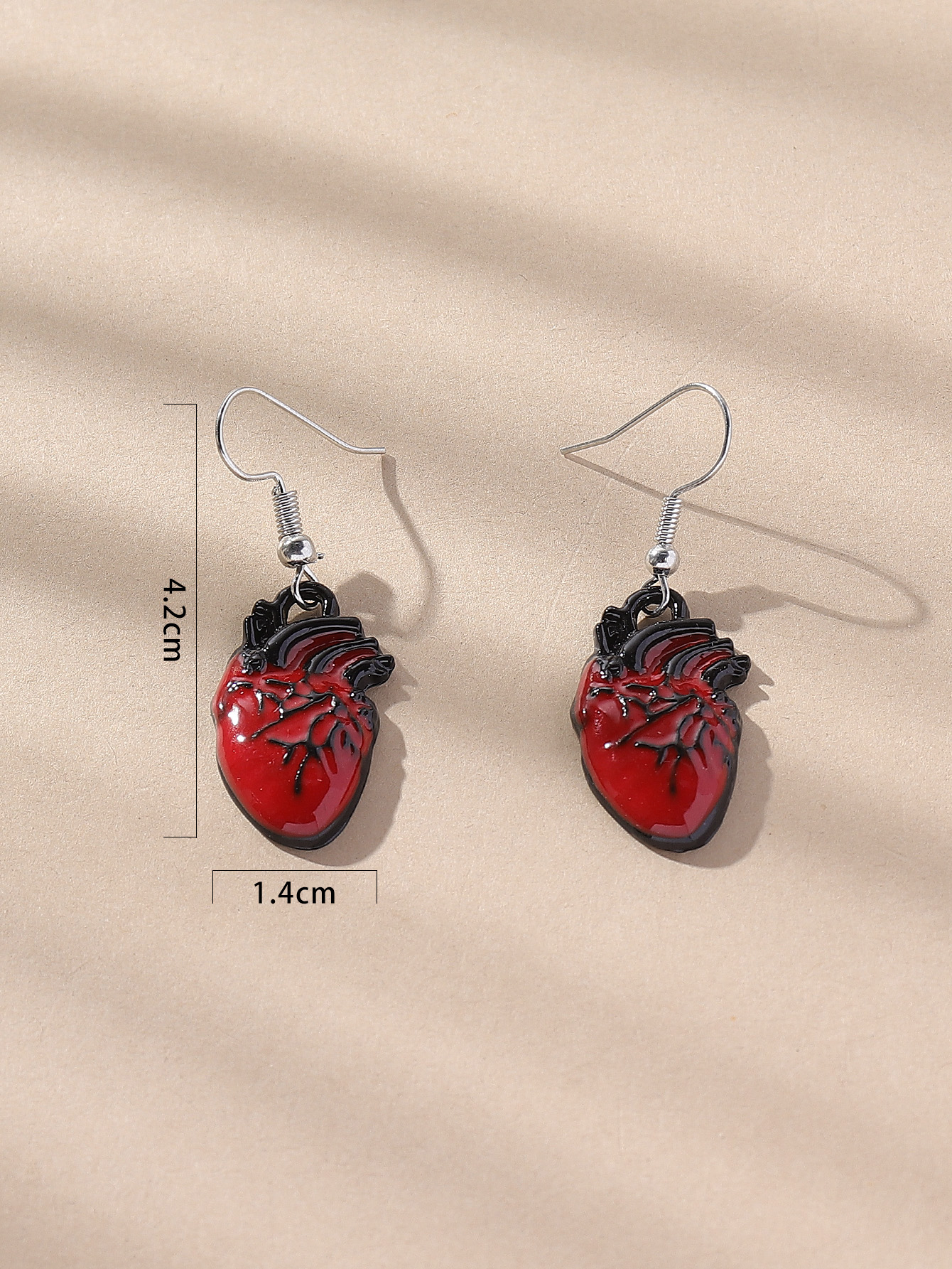 Fashion Heart Resin Women's Drop Earrings 1 Pair display picture 2