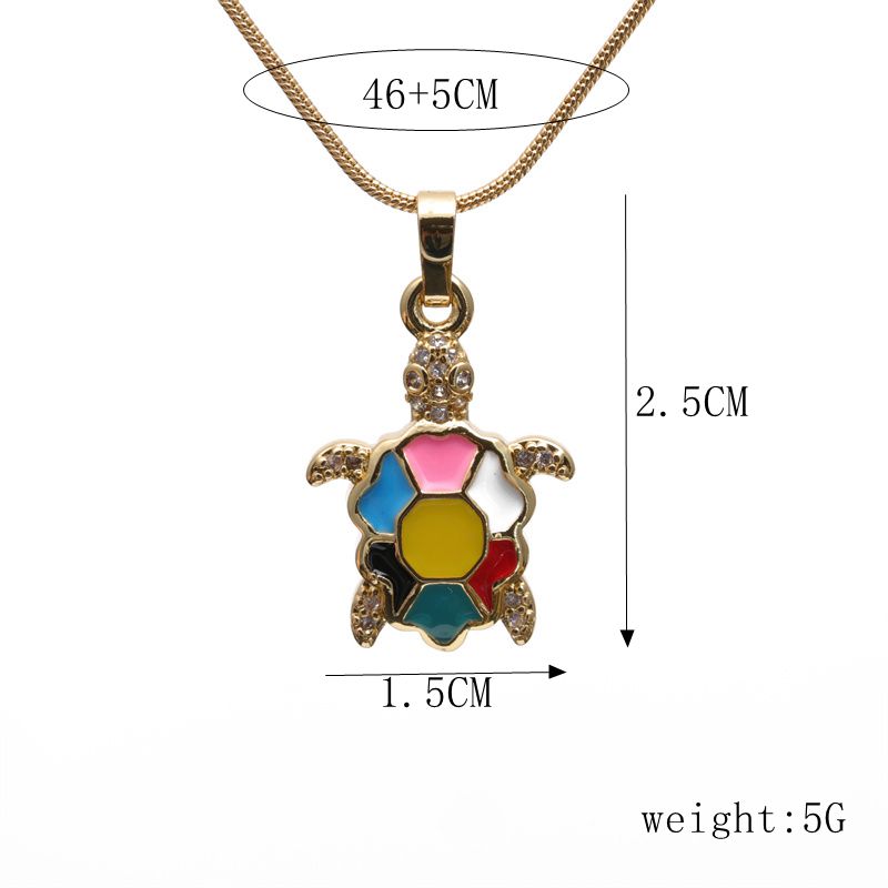 Mode Tortue Crabe Le Cuivre Incruster Zircon Collier display picture 4