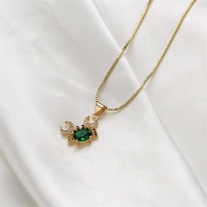 Mode Tortue Crabe Le Cuivre Incruster Zircon Collier display picture 13