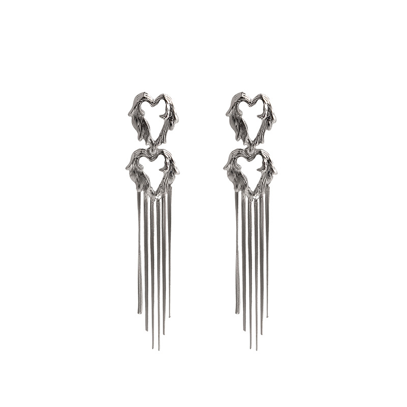 Fashion Heart Shape Alloy Plating Women's Drop Earrings 1 Pair display picture 2