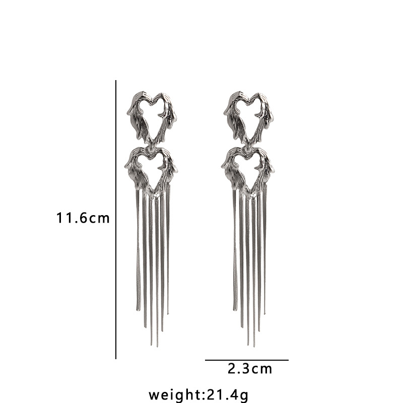 Fashion Heart Shape Alloy Plating Women's Drop Earrings 1 Pair display picture 1