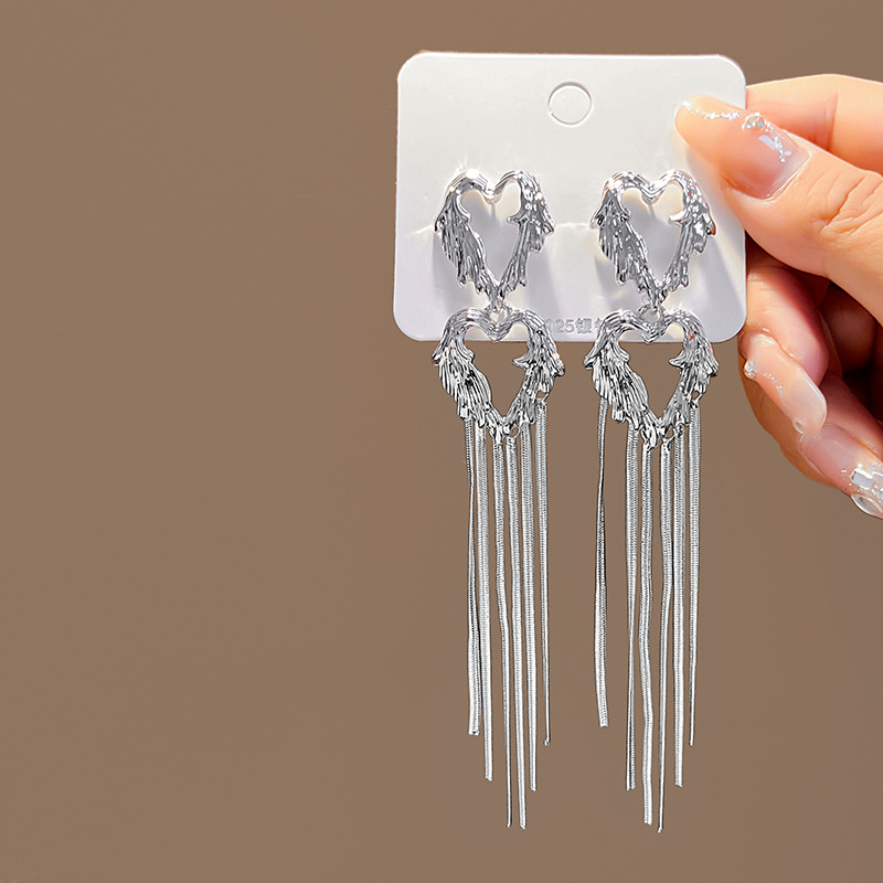 Fashion Heart Shape Alloy Plating Women's Drop Earrings 1 Pair display picture 4