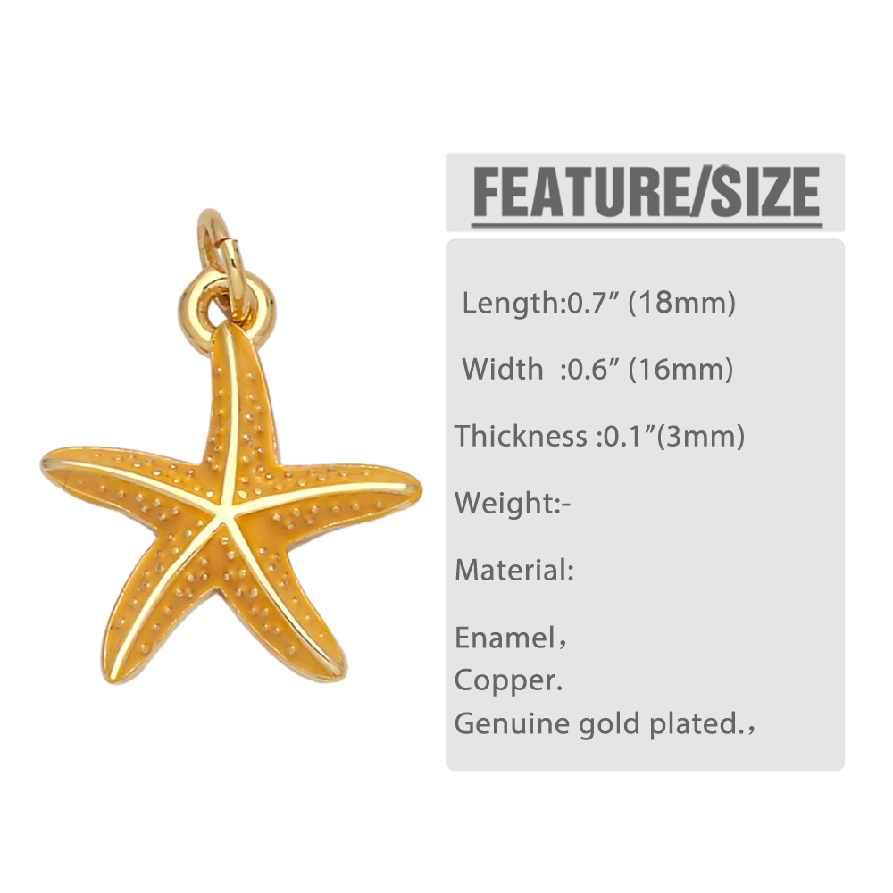 1 Piece Copper Gold Plated Starfish Marine Style display picture 1