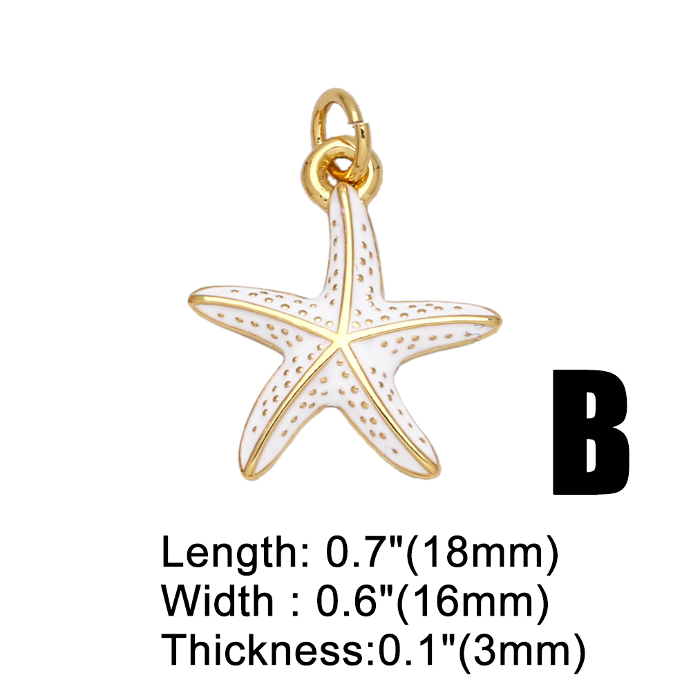 1 Piece Copper Gold Plated Starfish Marine Style display picture 4
