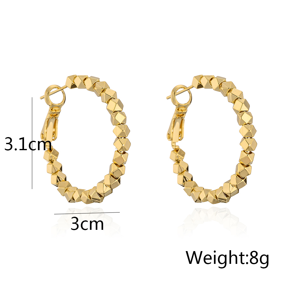 Fashion Geometric Copper Plating Hoop Earrings 1 Pair display picture 6