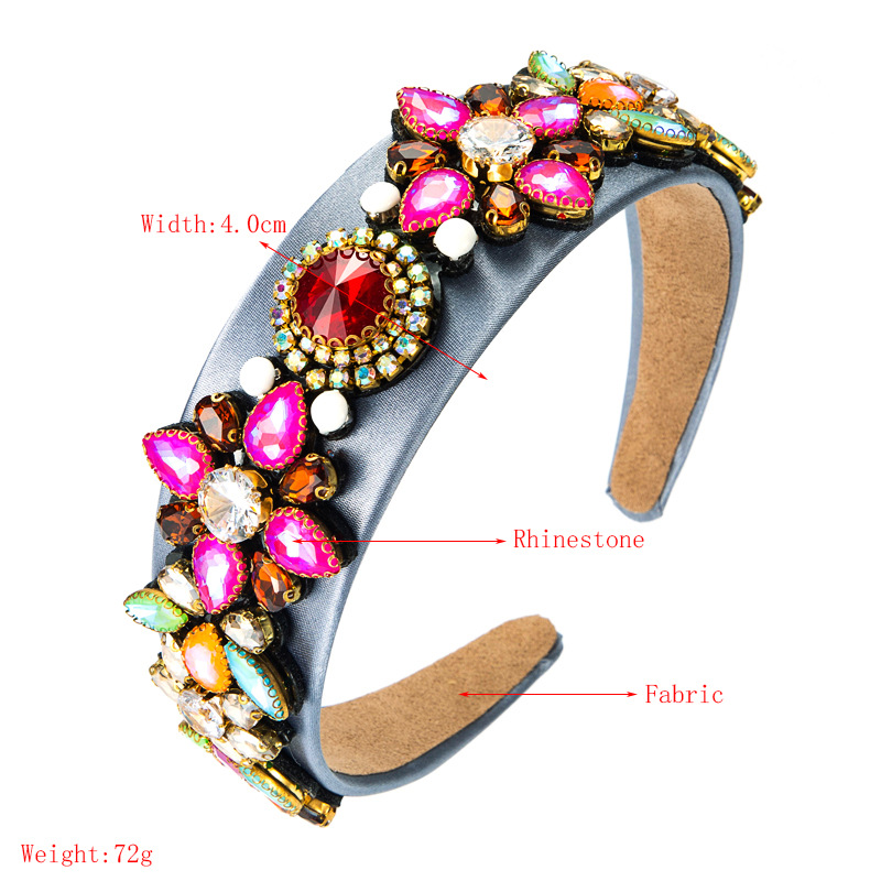 Style Baroque Fleur Strass Incruster Strass Bande De Cheveux 1 Pièce display picture 1