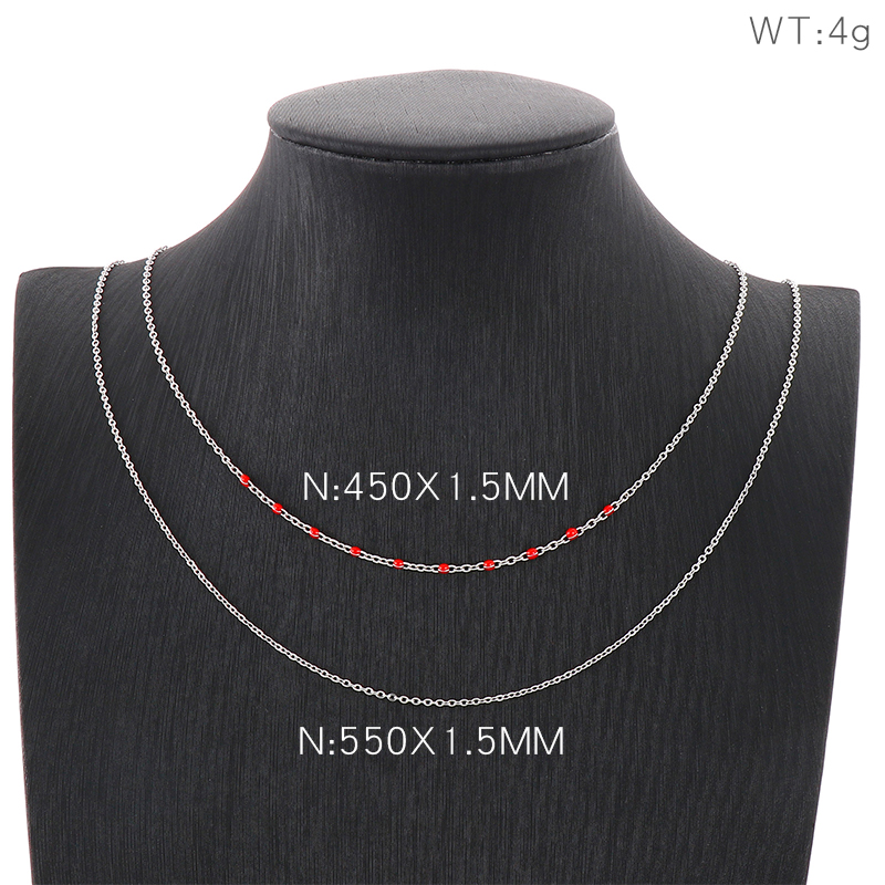 Simple Style Geometric Titanium Steel Plating Resin Layered Necklaces 1 Piece display picture 18