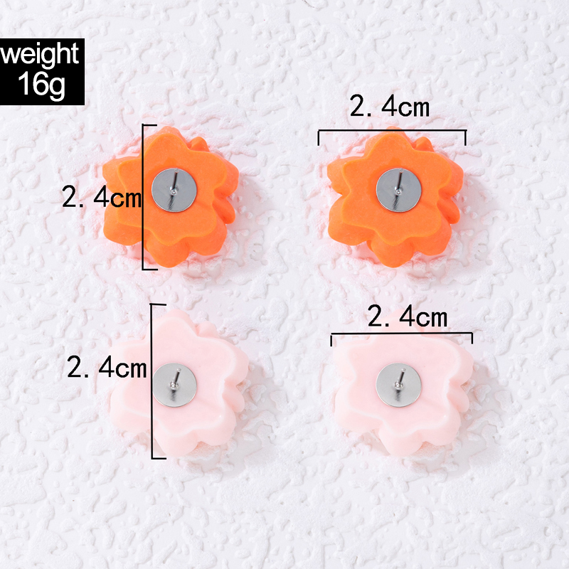 1 Pair Simple Style Flower Three-dimensional Alloy Ear Studs display picture 23