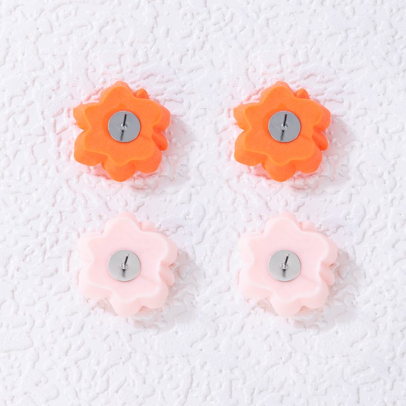 1 Pair Simple Style Flower Three-dimensional Alloy Ear Studs display picture 24