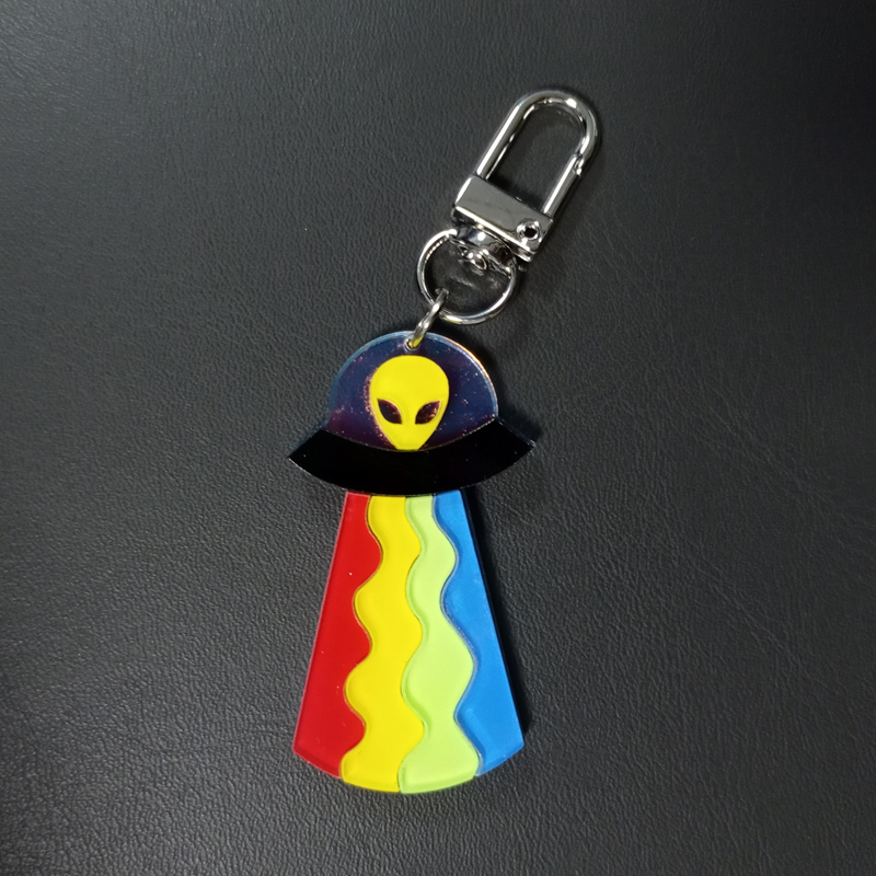 Funny Alien Ufo Arylic Bag Pendant Keychain 1 Piece display picture 4