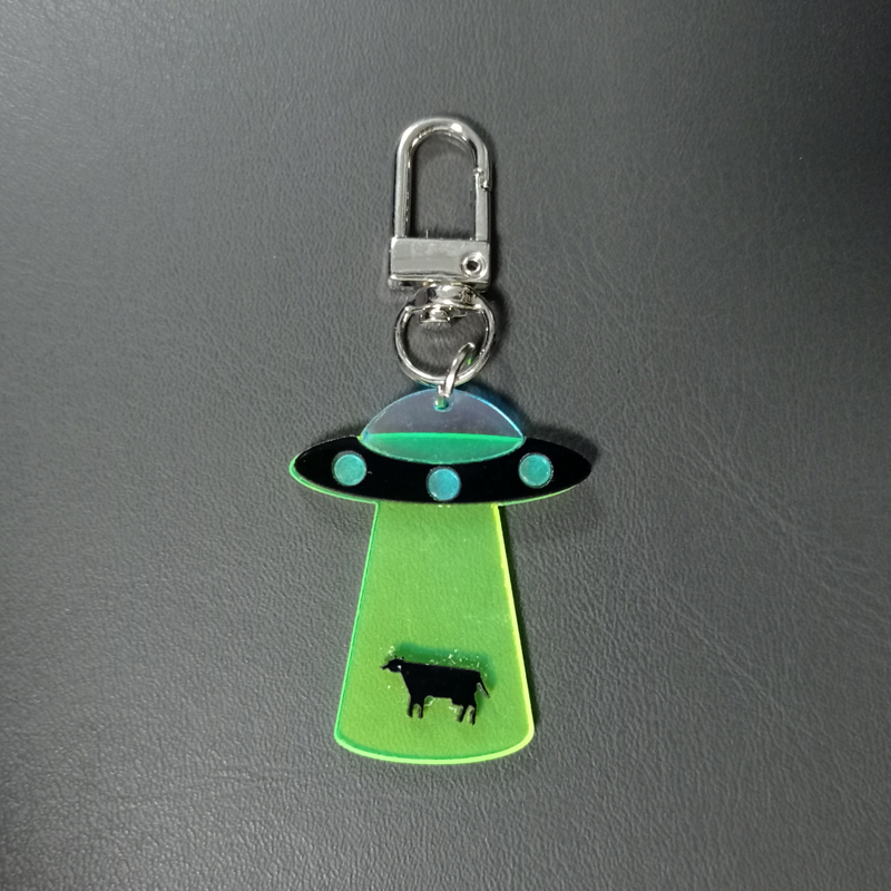Funny Alien Ufo Arylic Bag Pendant Keychain 1 Piece display picture 7