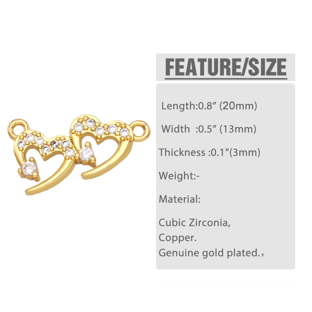1 Piece Copper Zircon Tree Heart Shape Simple Style display picture 1