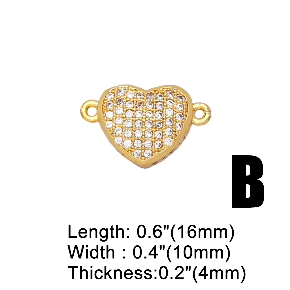 1 Piece Copper Zircon Tree Heart Shape Simple Style display picture 4