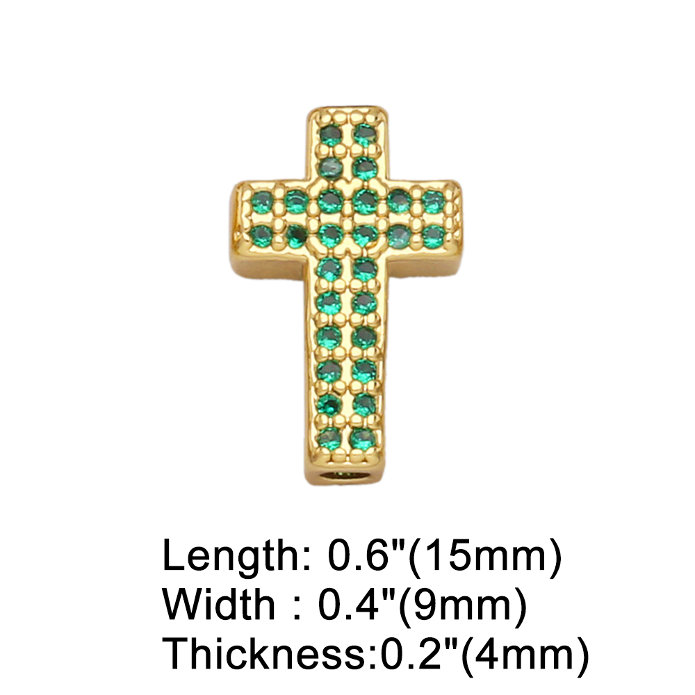 1 Piece Copper Zircon Cross Simple Style display picture 7