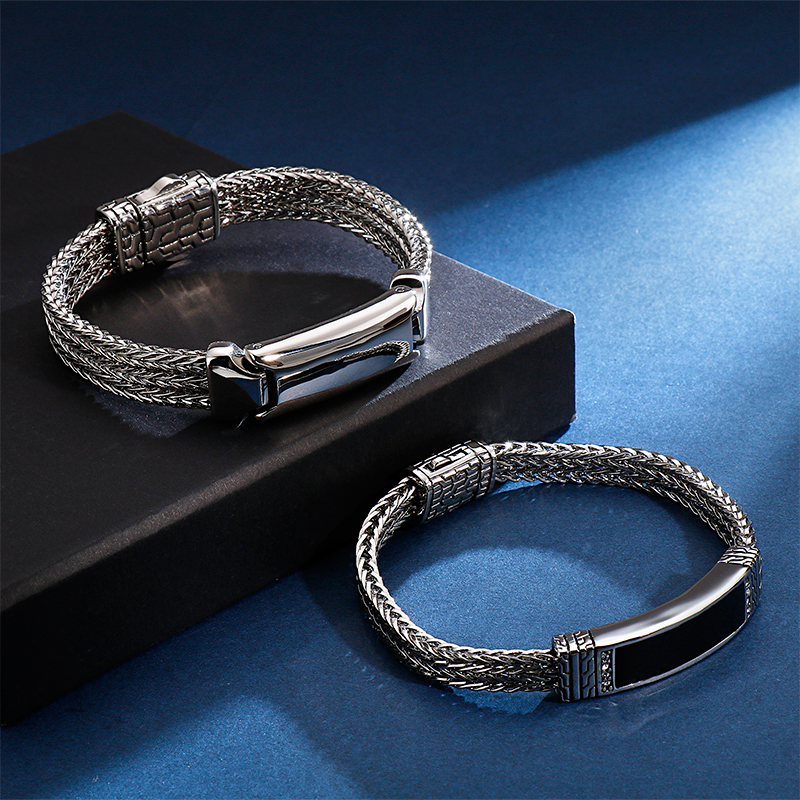 Hip-hop Geometric Stripe Stainless Steel Bracelets 1 Piece display picture 10