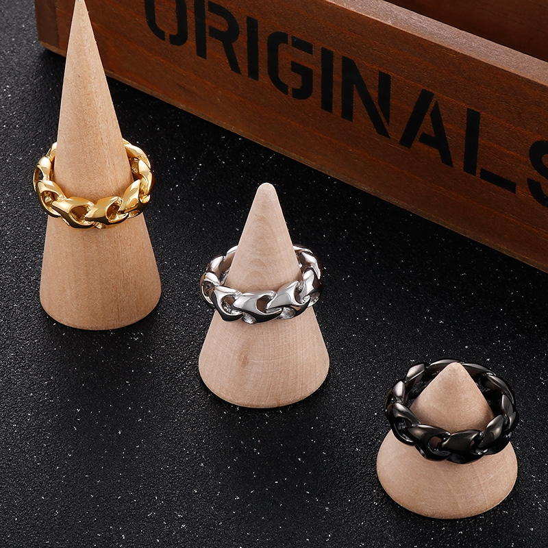 Fashion Solid Color Stainless Steel Rings 1 Piece display picture 12